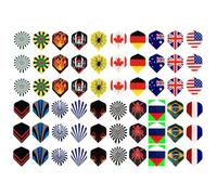 Volo DE Dart - Riflettenti da 60 Pezzi, Acciaio di Regolazione Universale | Voli stabilizzatore di precisione, sostituzioni Colorate della Coda del dardo Prestazioni di qualità