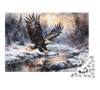 Volo dell'aquila calva Puzzles 1000 Pezzi Carta riciclata per adulti Puzzle per adulti Gioco familiare stimolante Attività divertente per casa Ottima idea regalo 70x50cm/1000pcs