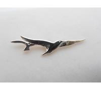 Volo di Gabbiani : Spilla da giacca (pins) in Argento 925 - Uccelli - Gabbiano