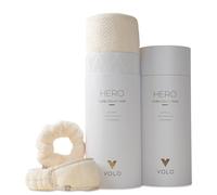 VOLO Salt White Hair Towel Spa Headband & Scrunchie Set | Ultra Soft Super Absorbent Quick Drying Nanoweave Fabric | Towel Hair Accessori