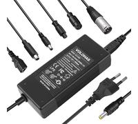 VOLOHAS 42V 2A Caricabatterie per Monopattini e Hoverboard Compatibile con Xiaomi, Segway, Ninebot, SOFLOW SO 6, Kukirin S1 MAX, Navee V25i e Joyor A3, Adattatore per Caricabatterie al Litio da 36V