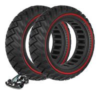 VOLOHAS Pneumatici completi 70/75-6,5 per Segway Ninebot Gokart Pro 2, pneumatici di ricambio in gomma piena, antiscivolo, antiforatura (rosso, 2 pezzi)