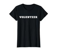 volontariato, Assistente, Sociale, volontariato, Personale, Uniforme, con, Testo Maglietta con Stampa Grafica Economica, Donna, Nero, M