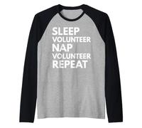 Volontariato ripetere Il sonnellino del Sonno Maglia con Maniche Raglan