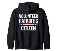 Volontario Patriottico Citizen Bandiera Americana Bold Design Felpa con Cappuccio
