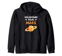 Volontario per Marte Cielo Pianeta Viaggio nello Spazio Felpa con Cappuccio