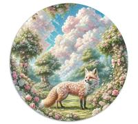 volpe 1000 Pezzi Puzzle animale Rotondo Giochi Intellettuali Per Adulti E Bambini Arte Gioco Di Sfida Creativa Unica (67.5x67.5cm)