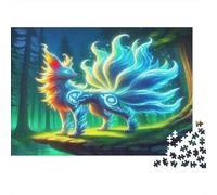 Volpe a nove coda Puzzle 1000 Pezzi In cartone Extra Spesso,Un Puzzles Per Impossibile Difficile Arduo Stimolante,Ideale Per Office Break Puzzle,Regali Per Le Donne,Regali Per Gli Uomini 52x38cm/10