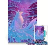 Volpe a nove code in un villaggio innevato - Puzzle da 1000 pezzi per adulti - Gioco di sfida mentale - Divertimento assicurato - Taglio di qualità (38x52cm)