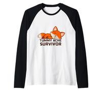 Volpe addormentata sopravvissuta al mal di pancia Maglia con Maniche Raglan