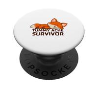 Volpe addormentata sopravvissuta al mal di pancia PopSockets PopGrip Adesivo