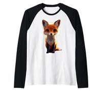 Volpe Amo Le Volpi Volpe Rossa Amo la Piccola Volpe Maglia con Maniche Raglan