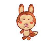 Volpe Animale - Toppe Termoadesive Patch Toppa Ricamate, Misura: 3,7 x 6,1 cm