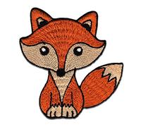 Volpe animale - Toppe termoadesive Patch Toppa ricamate, misura: 8 x 7,5 cm