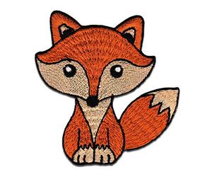 Volpe animale - Toppe termoadesive Patch Toppa ricamate, misura: 8 x 7,5 cm