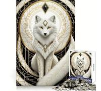 Volpe bianca regale (Puzzle da 1000 pezzi per adolescenti, gioco di puzzle, stimola la creatività, divertente, da collezione, con tagli netti (38x52cm))