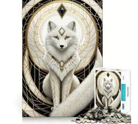 Volpe bianca regale (Puzzle da 1000 pezzi per adolescenti, gioco di puzzle, stimola la creatività, divertente, da collezione, con tagli netti (38x52cm))
