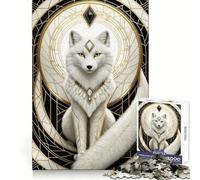 Volpe Bianca Regale (Puzzle da 1000 pezzi per adolescenti, rafforza la memoria, divertimento rilassante, bordo di qualità, (50x75cm))