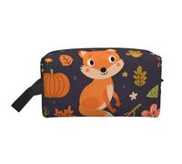 Volpe carina autunnale, Borsa per il trucco Borsa per cosmetici Borsa da viaggio portatile da viaggio Borsa per trucco Organizer