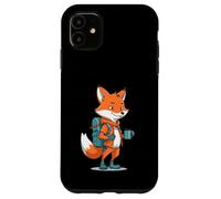 Volpe Cartoon Escursionista Illustrazione Outdoor Custodia per iPhone 11
