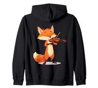 Volpe Che Suona Il Violino - Design Musicale nel Bosco Felpa con Cappuccio