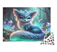 Volpe di Cristallo Foresta Fantastica Puzzle 1000 Pezzi Carta per Adulti Gioco di Puzzle 1000 Pezzi Relax Decorazione Regalo 70x50cm/1000pcs