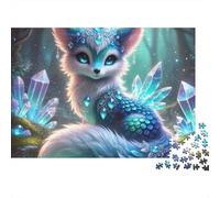 Volpe di Cristallo Puzzle 1000 Pezzi Puzzle per Adulti Foresta Magica Gioco di Puzzle 1000 Pezzi Relax Casa Decorazione 38x26cm/1000pcs