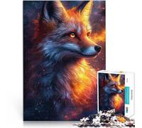 Volpe di Fuoco nello Spazio puzzle 1000 pezzi per adulti Aiuta il cervello ad allenare i giocattoli che creano dipendenza per coltivare la pazienza grande regalo 38x26cm