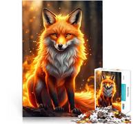 Volpe di Fuoco Puzzle da 1000 pezzi per adolescenti Giocattoli che creano dipendenza e sfidano l'intelligenza del cervello Collezione di artisti, Belle arti 38x26cm