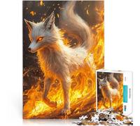 Volpe di Fuoco Puzzle da 1000 pezzi per adulti Giocattoli che creano dipendenza e sfidano l'intelligenza del cervello Regali di Babbo Natale segreto 38x26cm