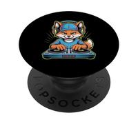 Volpe Dj Con Cappello E Cuffie PopSockets PopGrip Adesivo
