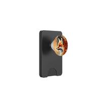 Volpe dolce come un'opera d'arte colorata e astratta PopSockets PopWallet per MagSafe