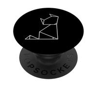 Volpe geometrica minimalista PopSockets PopGrip Adesivo