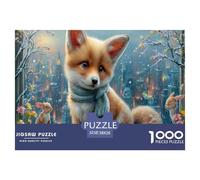 volpe Jigsaw Puzzle Impossible 1000Pcs città neveggiata Decorazione Per La Casa. Giochi Rilassamento E Intelligence Per Adulti E Ragazzi Da 14 Anni 38x26cm/1000pcs
