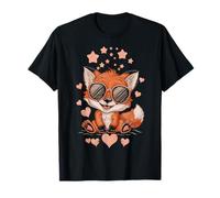 Volpe kawaii motivo cartoon regalo animale carino Maglietta