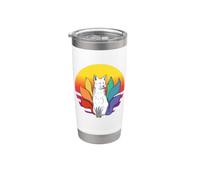 Volpe LGBT Code arcobaleno Volpi dell'orgoglio LGBT Fantasia Bicchiere termico in acciaio inox doppia parete