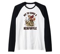 Volpe Lumaca Kerfuffle Divertente Animale retrò Papillon Mantello Maglia con Maniche Raglan