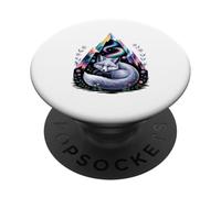 Volpe Mistica Galassia Montagna Cristallo Aurora Stelle PopSockets PopGrip Adesivo