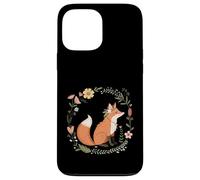 Volpe pacifica nel cerchio floreale del bosco Custodia per iPhone 13 Pro Max