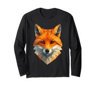 Volpe Poligonale Geometrica a Basso Poli Animale Fauna selvat Maglia a Manica