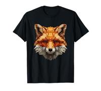 Volpe Ritratto - Geometrica Animal Art Maglietta