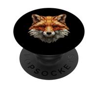 Volpe Ritratto - Geometrica Animal Art PopSockets PopGrip Adesivo