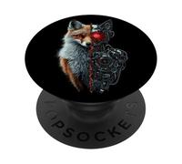 Volpe Robot Tech Cyborg Ai Volpes Robotic Fox Distopico PopSockets PopGrip Adesivo