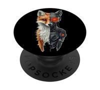 Volpe Robot Tech Cyborg Ai Volpes Robotic Fox Distopico PopSockets PopGrip Adesivo