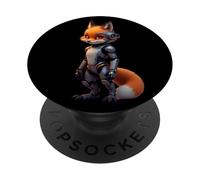 Volpe Robot Tech Cyborg Ai Volpes Robotic Fox Distopico PopSockets PopGrip Adesivo