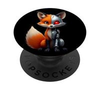 Volpe Robot Tech Cyborg Ai Volpes Robotic Fox Distopico PopSockets PopGrip Adesivo
