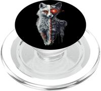 Volpe Robot Tech Cyborg Ai Volpes Robotic Fox Distopico PopSockets PopGrip per MagSafe