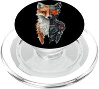 Volpe Robot Tech Cyborg Ai Volpes Robotic Fox Distopico PopSockets PopGrip per MagSafe