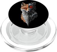 Volpe Robot Tech Cyborg Ai Volpes Robotic Fox Distopico PopSockets PopGrip per MagSafe