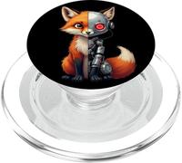 Volpe Robot Tech Cyborg Ai Volpes Robotic Fox Distopico PopSockets PopGrip per MagSafe
